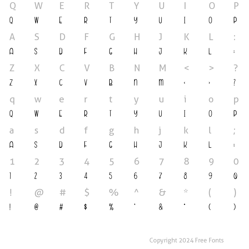 Character Map of Hello Pencile Regular