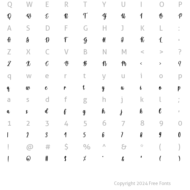 Character Map of Hello Snowflake Regular