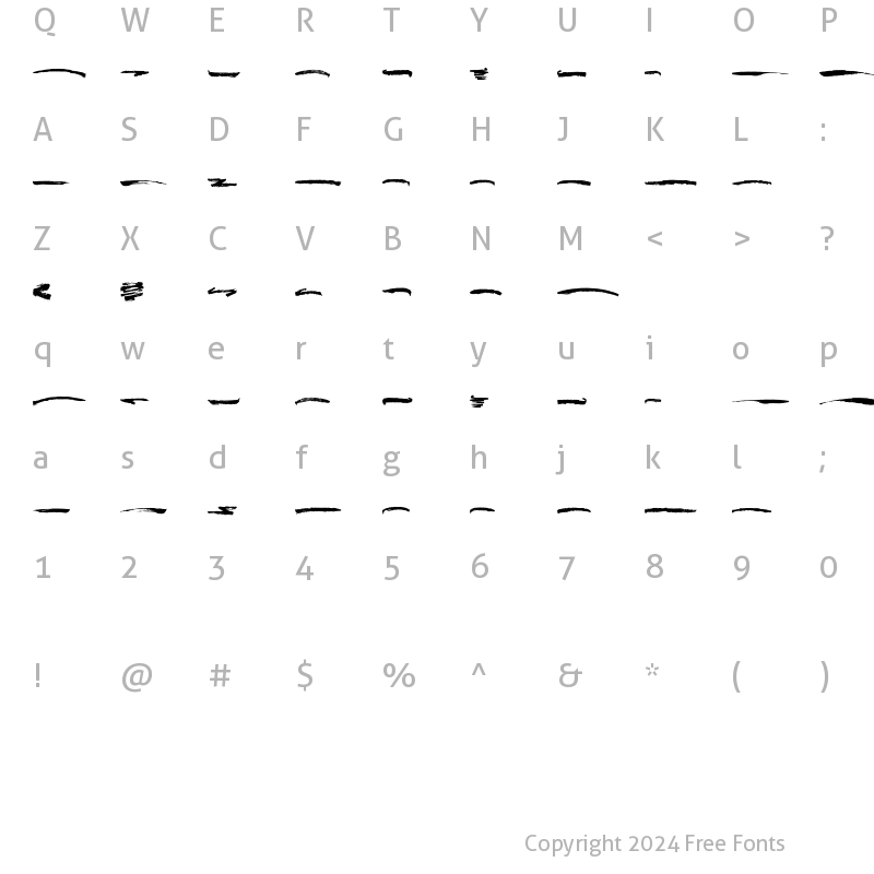 Character Map of Hello Tropical Swash Regular