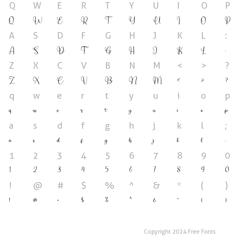 Character Map of Hello Valentines Regular