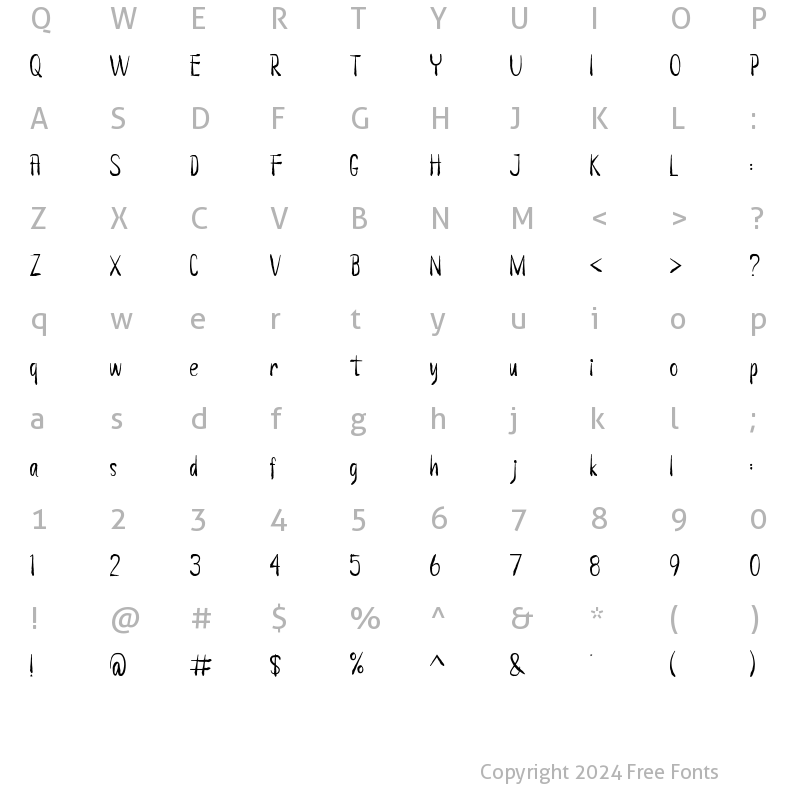 Character Map of HELLOISFONT Regular