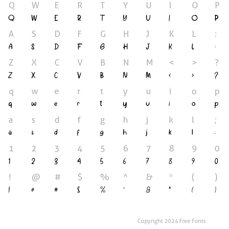 Character Map of Hellominy Highlight