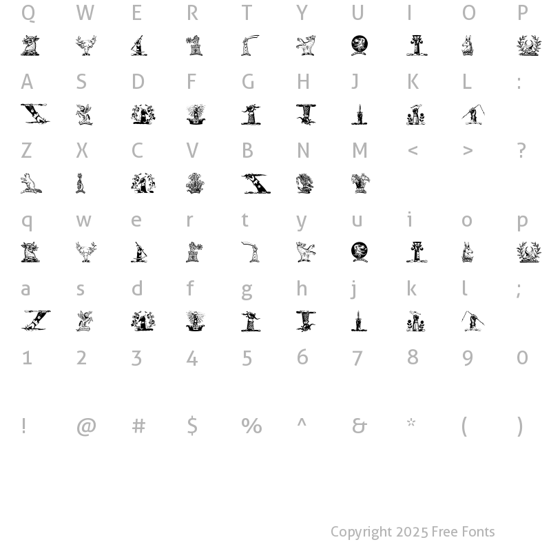 Character Map of HelmbuschCrestSymbols Regular