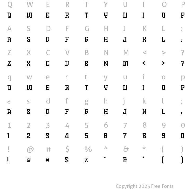 Character Map of HELOFONE Regular