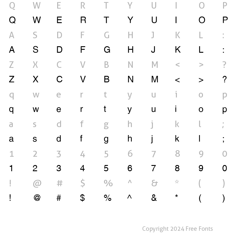 Character Map of Helvetica LT Regular