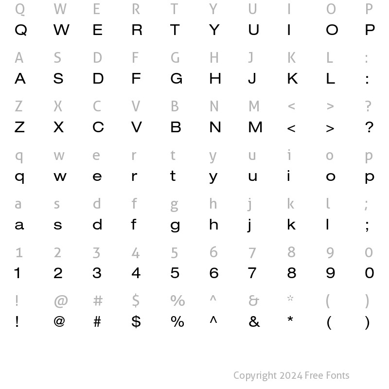 Character Map of Helvetica Neue LT Pro 53 Extended
