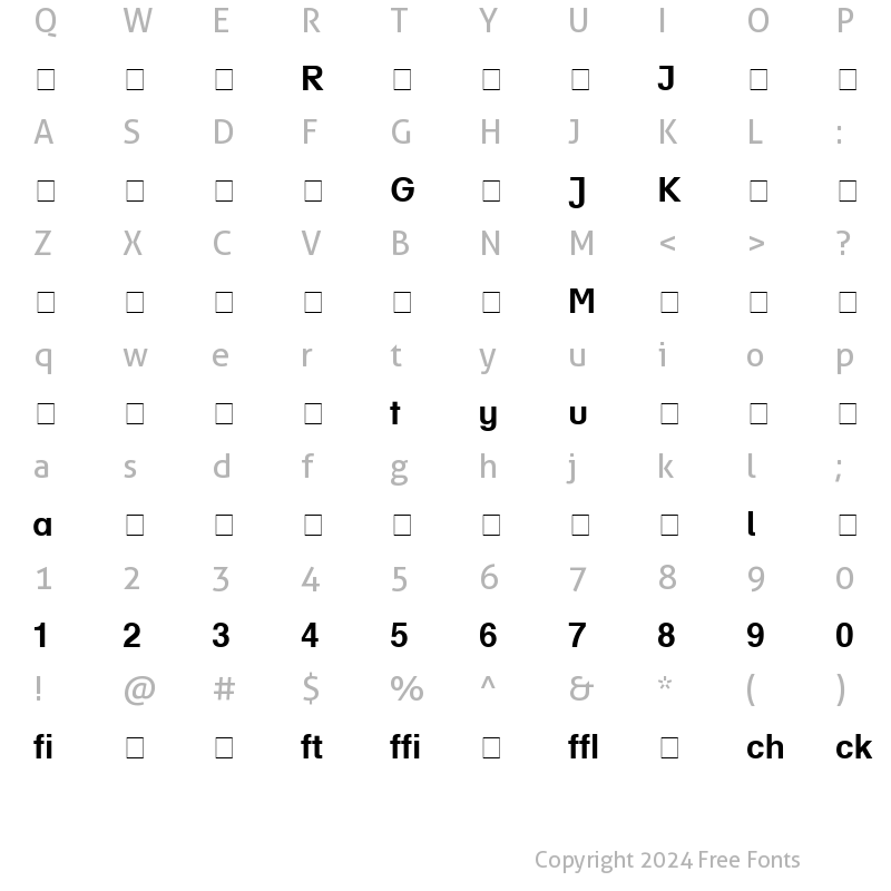 Character Map of Helvetica Profi Bold