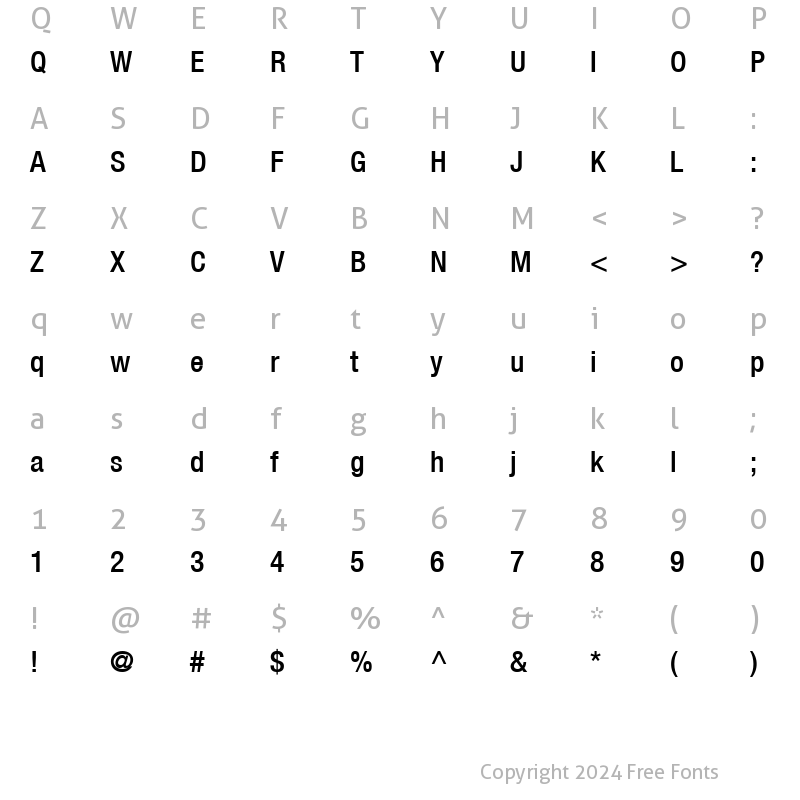 Character Map of Helvetica67-CondensedMedium Medium