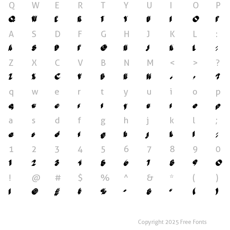 Character Map of HerculoidShaded Regular