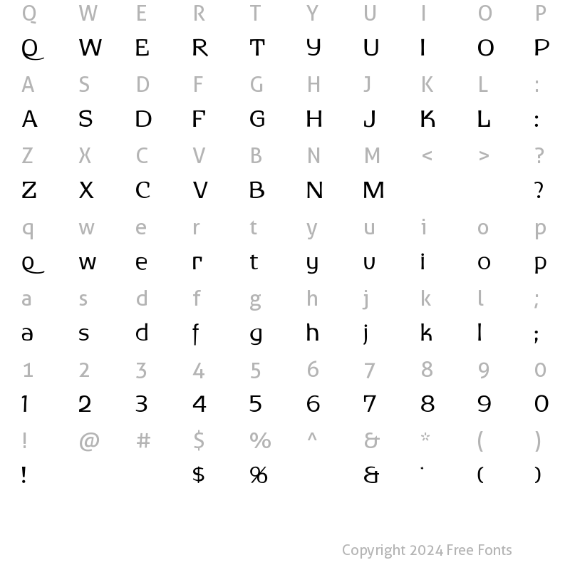 Character Map of HerdeckeSans Regular