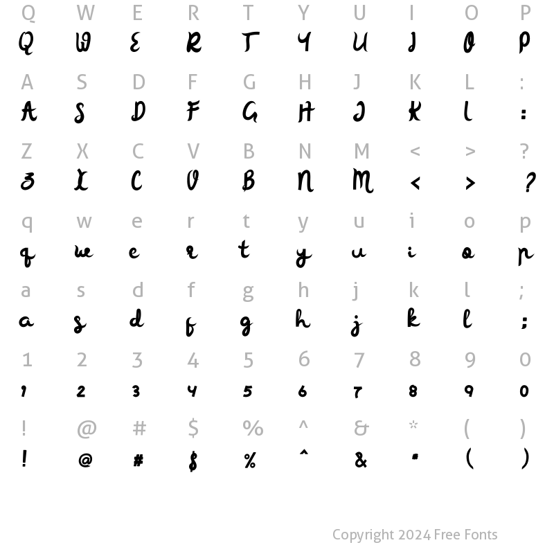 Character Map of Herdsman Regular