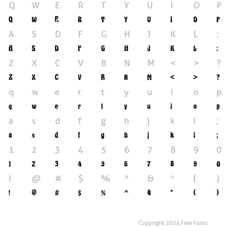 Character Map of Herkules Contour Regular