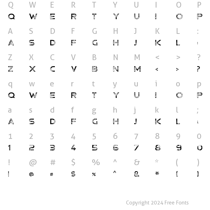 Character Map of Hermannstadt Bold Press