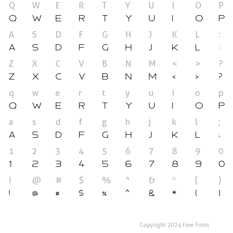 Character Map of Hermannstadt Light