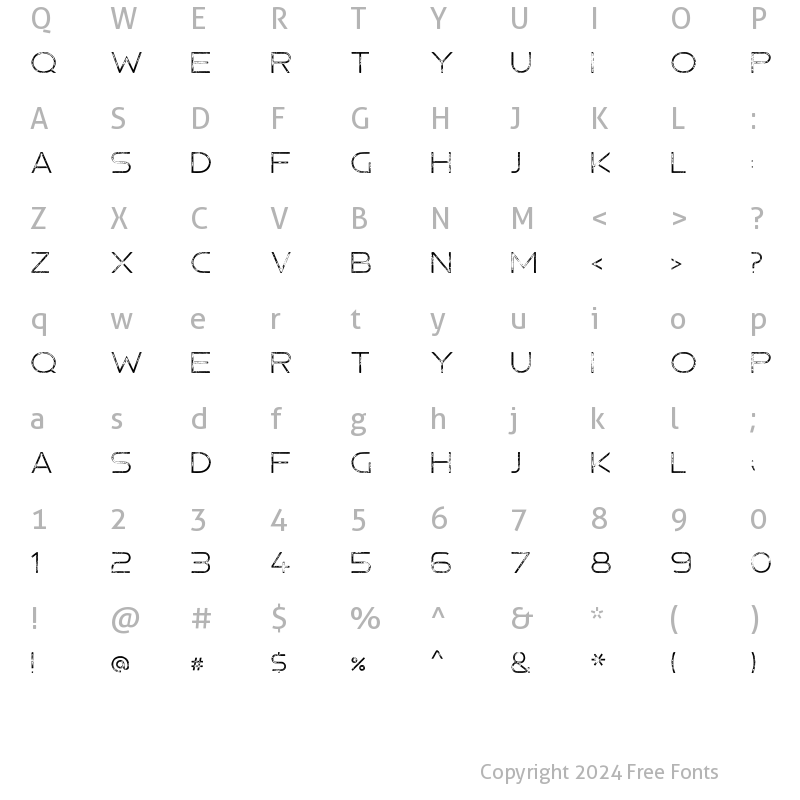 Character Map of Hermannstadt Light Press