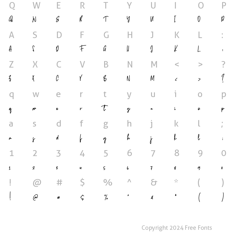 Character Map of Hermosillo Regular