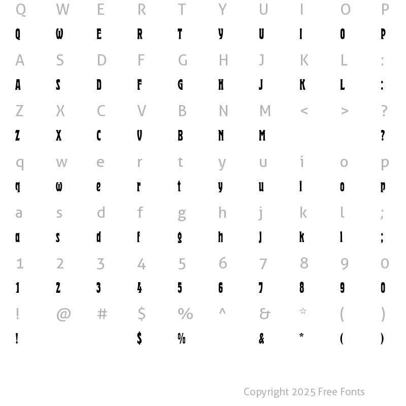 Character Map of Herold Reklameschrift BQ Regular