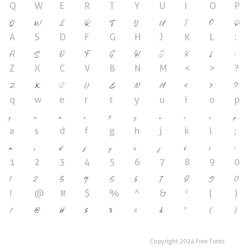 Character Map of Hesdem Regular