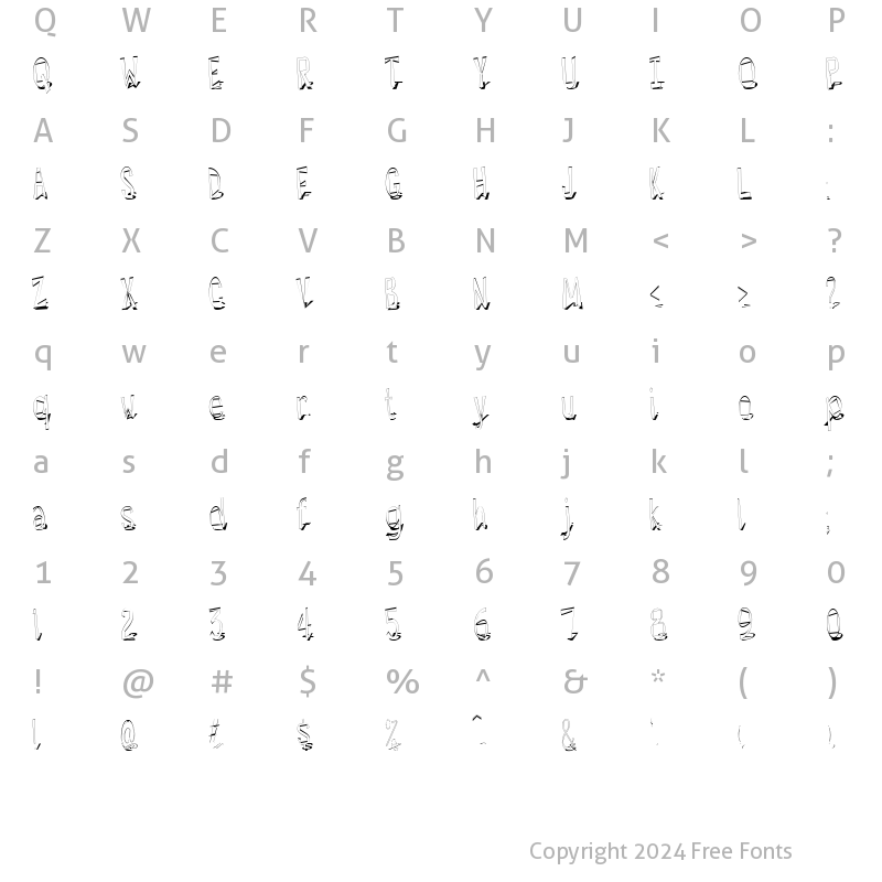 Character Map of Hesitant Shadow Normal