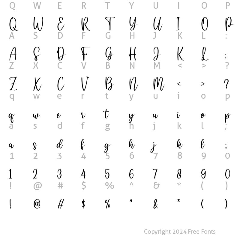 Character Map of hey butterfly Regular