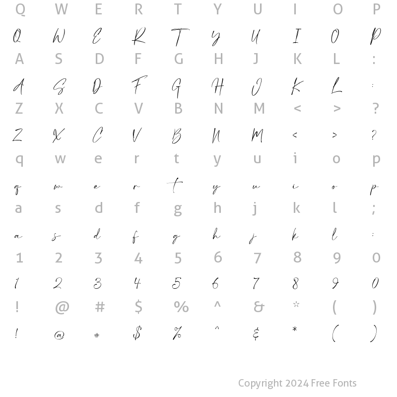 Character Map of Hey Lovely 2nd Regular