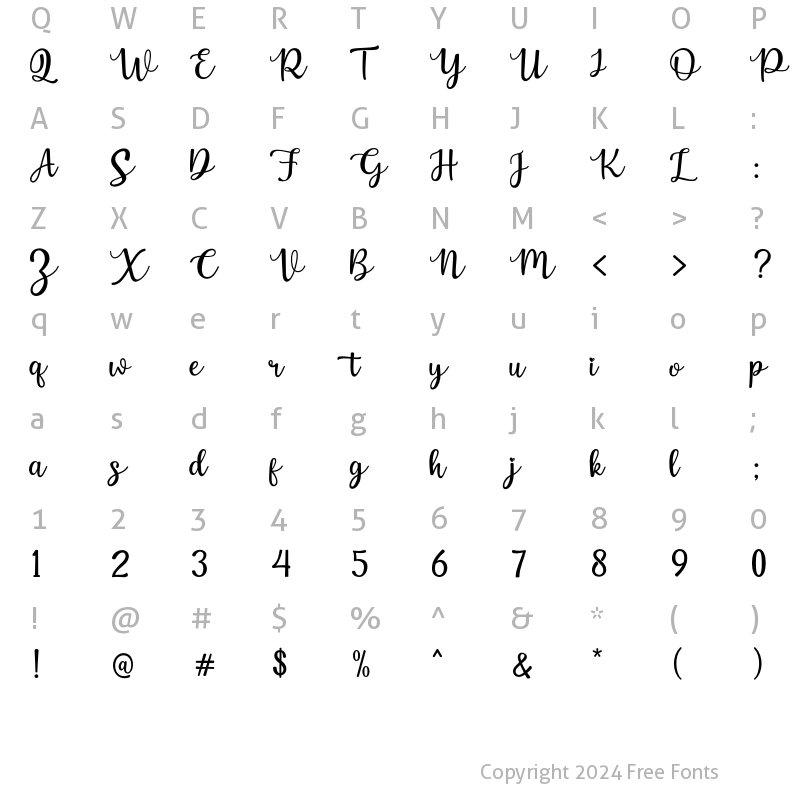 Character Map of HeyBeibeh Medium