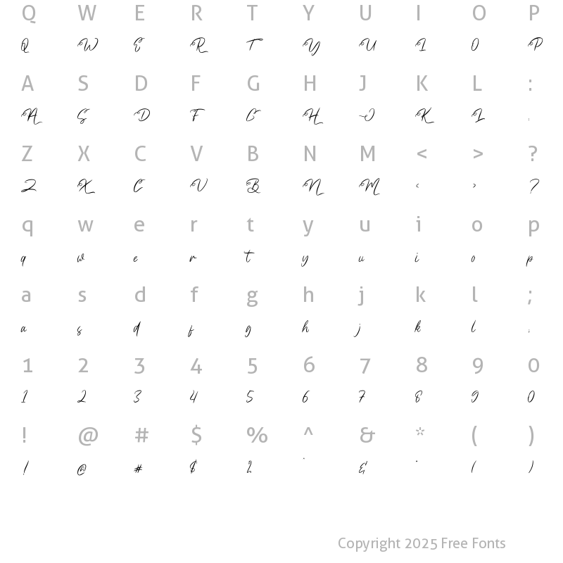 Character Map of HeyChristmas Regular