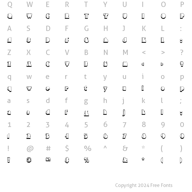 Character Map of High Five Jive NF Regular