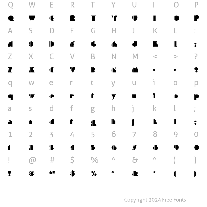 Character Map of High Five NF Regular