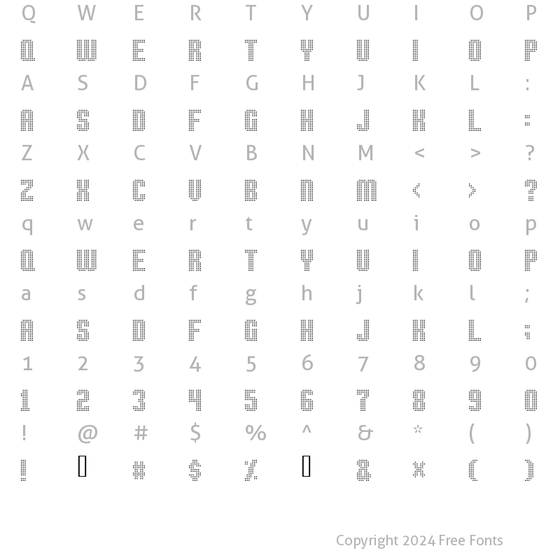 Character Map of High speed Regular