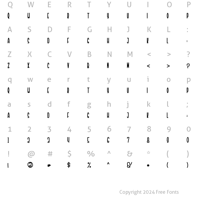 Character Map of Highdream Bold