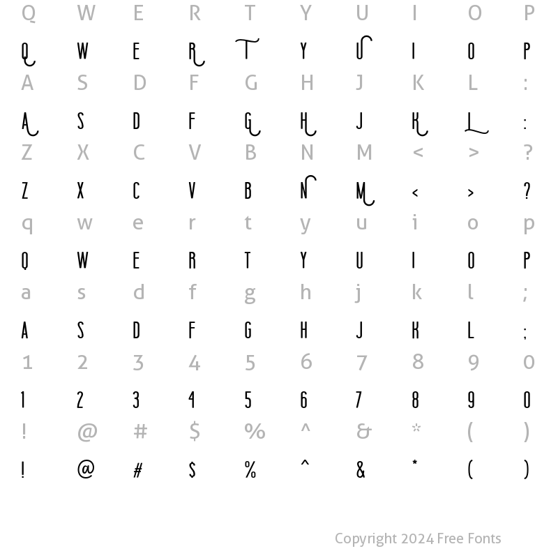 Character Map of Highdream Soft Regular