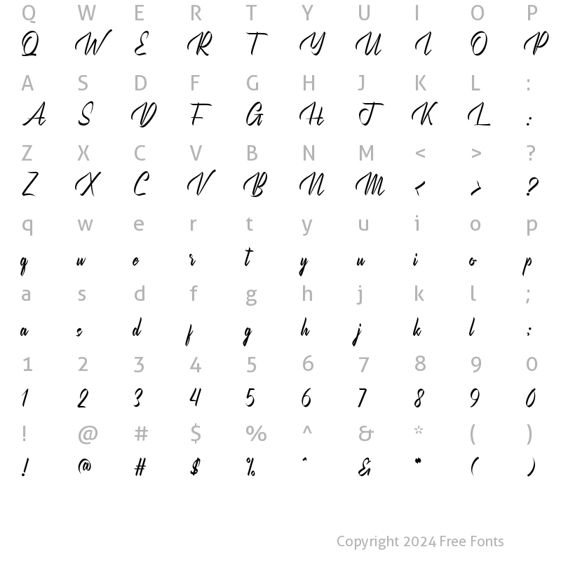 Character Map of Hikers Regular