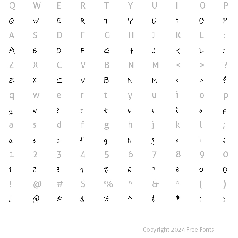 Character Map of Hilde Sharpie