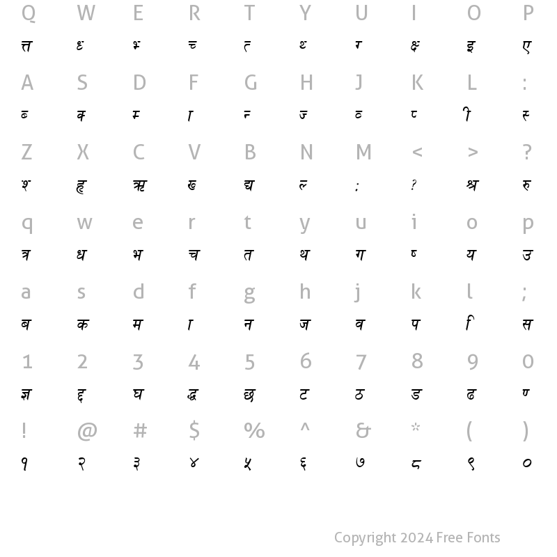 Character Map of HimalliI Italic