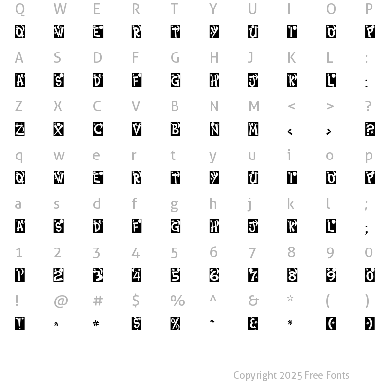 Character Map of Himmel DB Normal