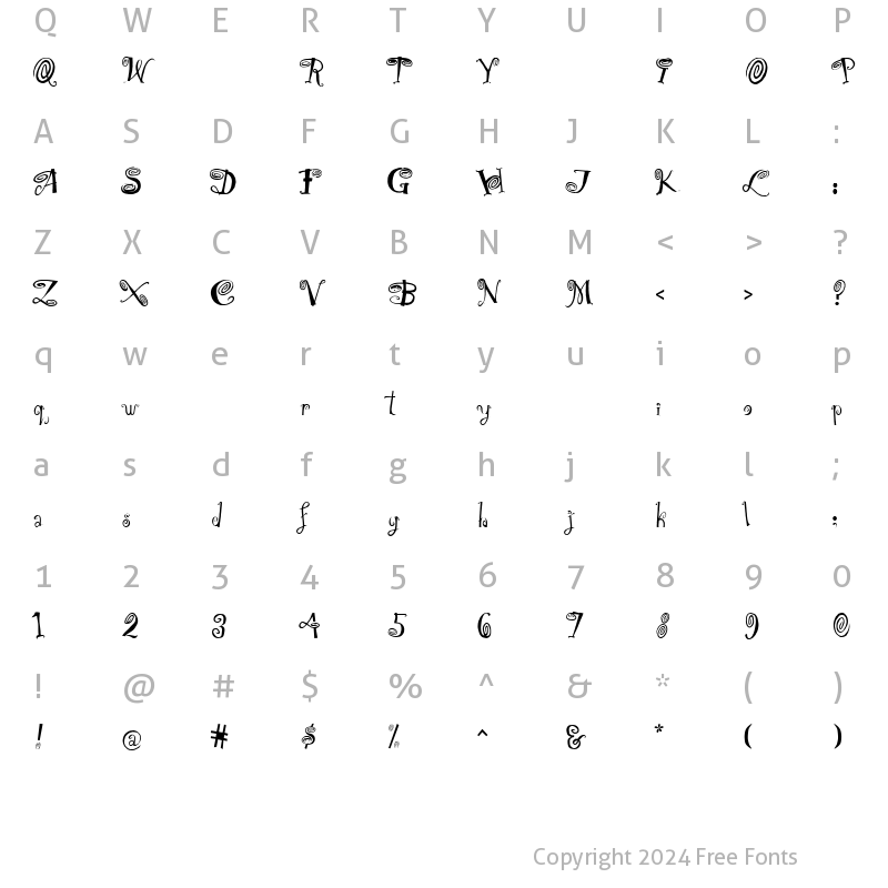 Character Map of HipnOtik Normal