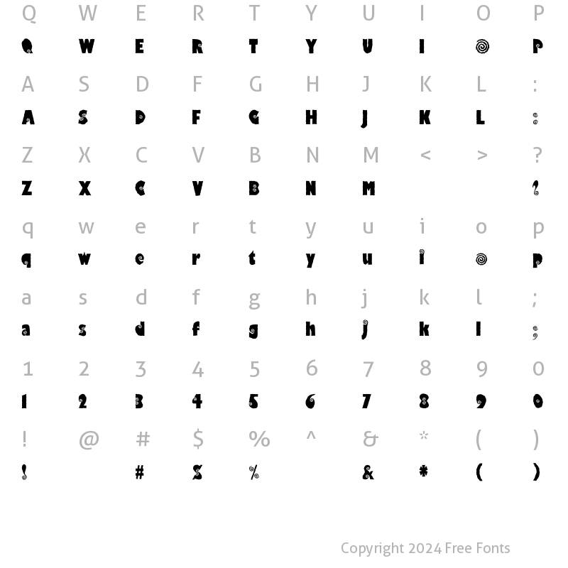 Character Map of HippoCritic Regular