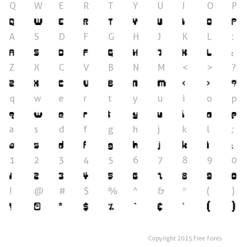 Character Map of HiroSharp Outline