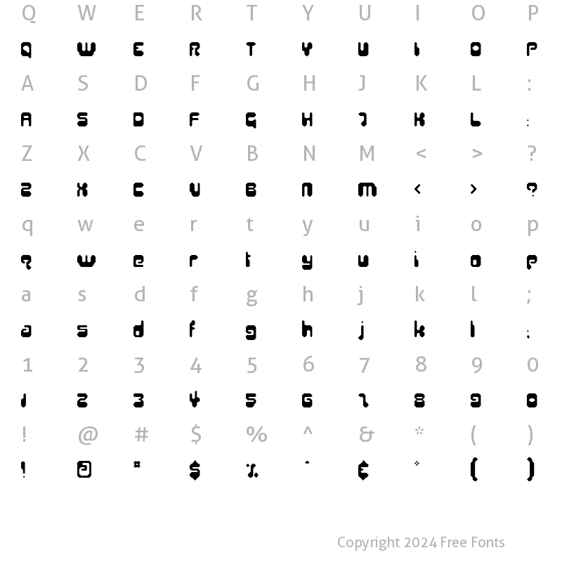 Character Map of HiroSharp Regular