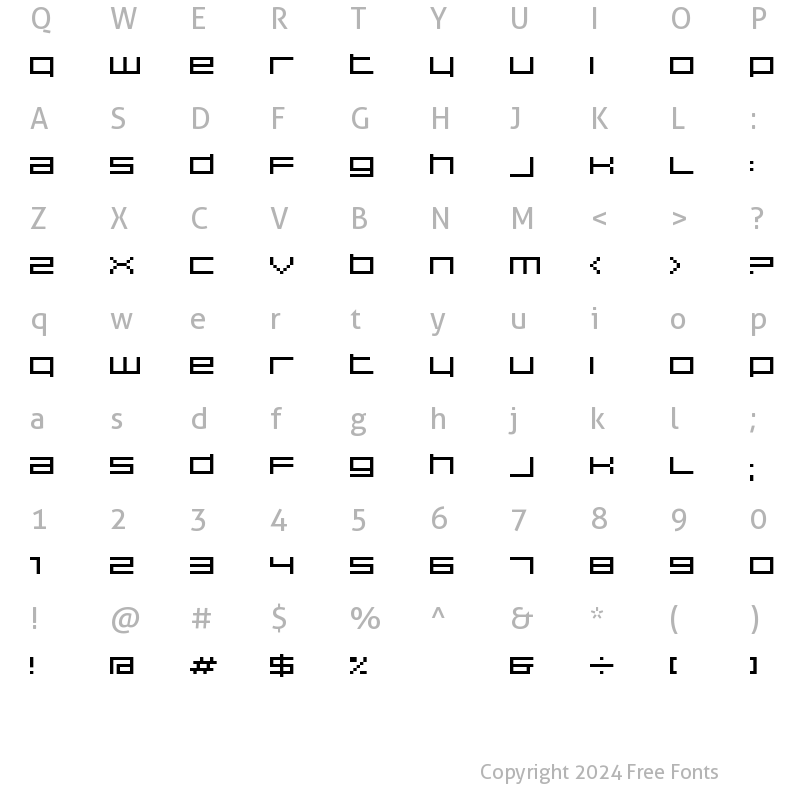 Character Map of HISCORE Regular