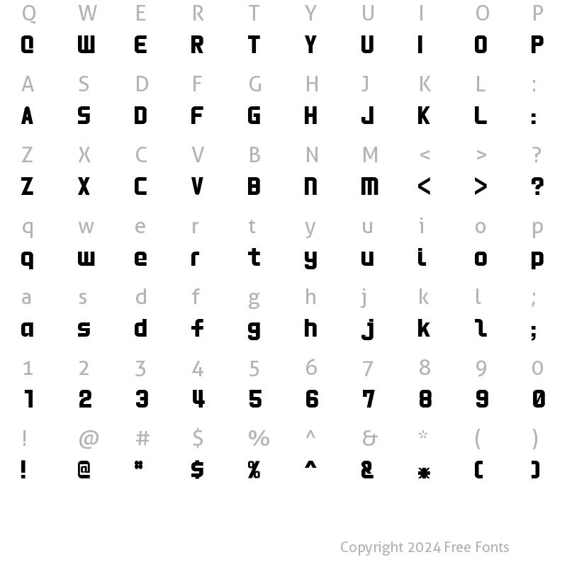 Character Map of HNkani Medium