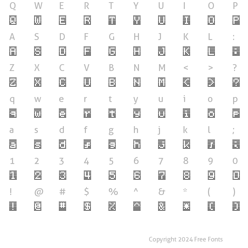 Character Map of HNrumine Regular