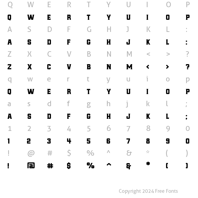 Character Map of Hochstadt Serif