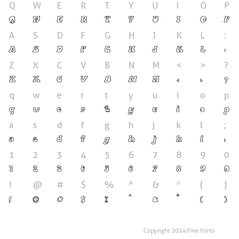 Character Map of Hofisem Outline