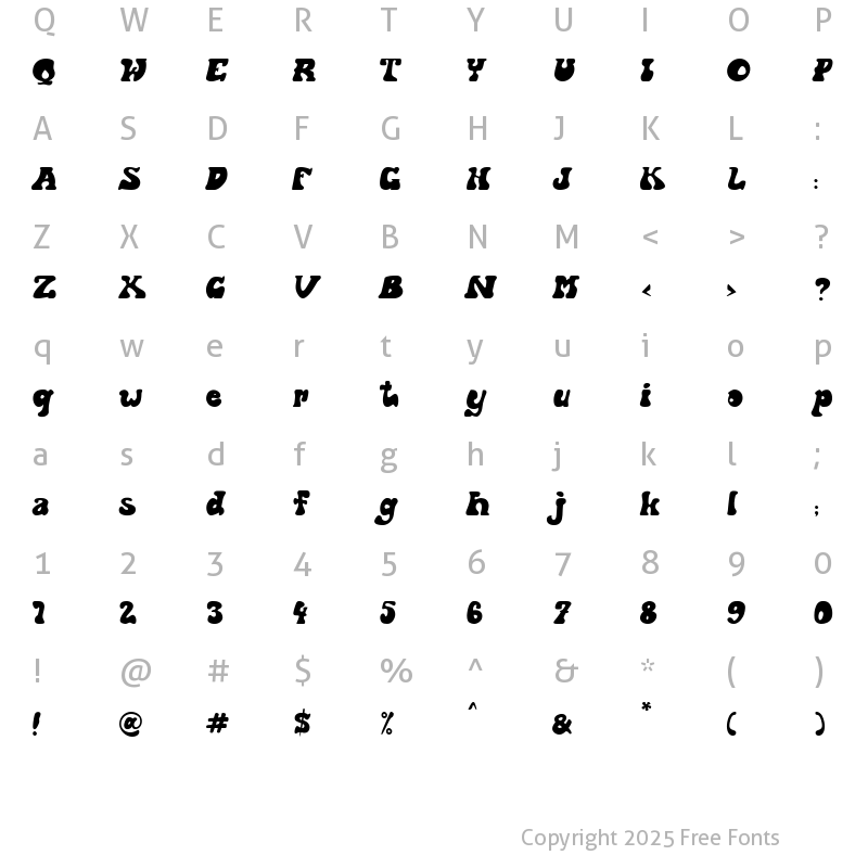 Character Map of Hofisem Regular