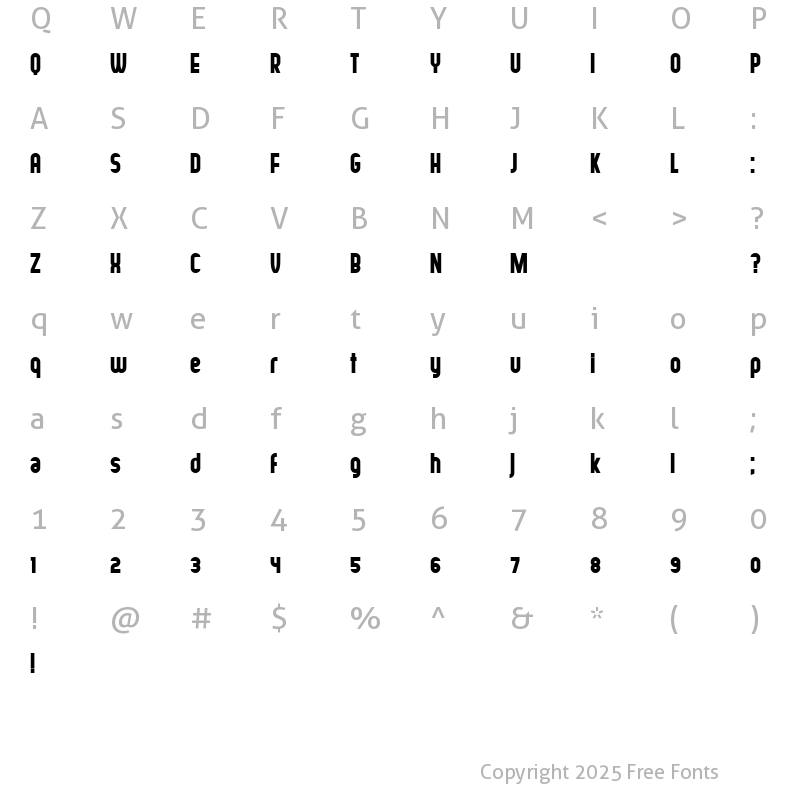 Character Map of Hofmann Regular