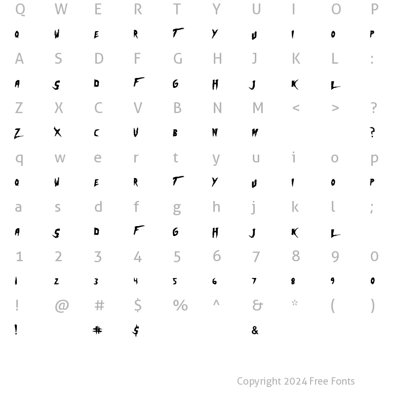 Character Map of HoganMania Regular