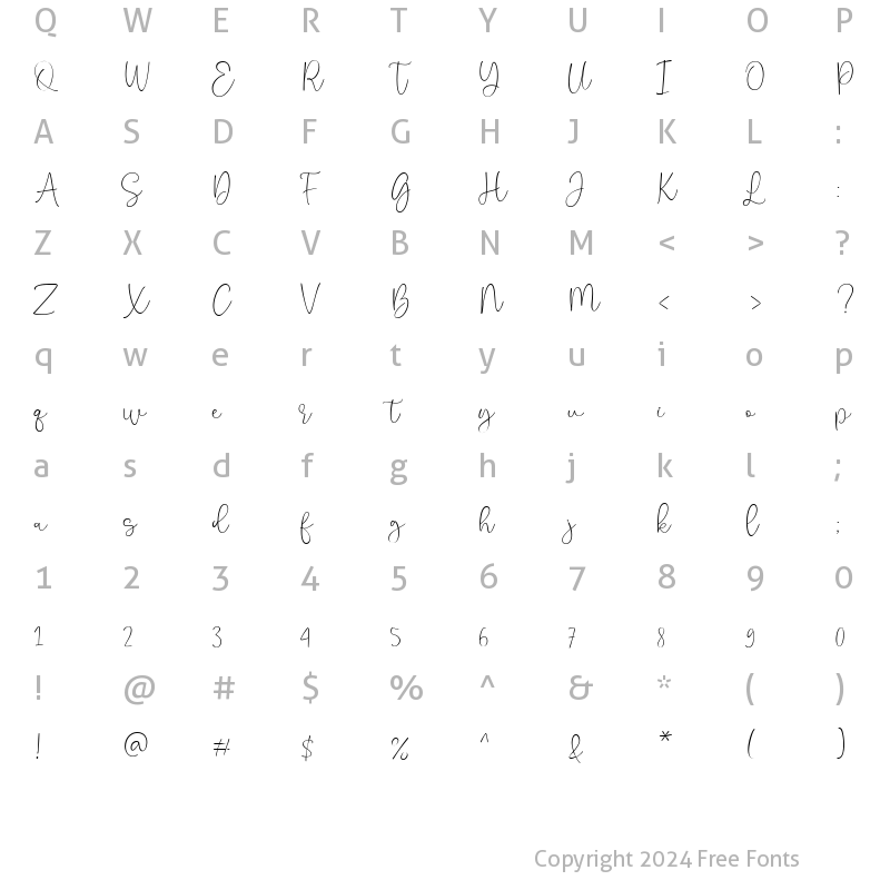 Character Map of Hoho Christmas Regular