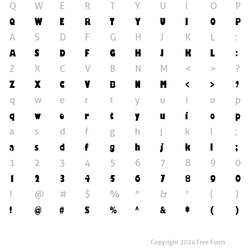 Character Map of Hole-Hearted Regular